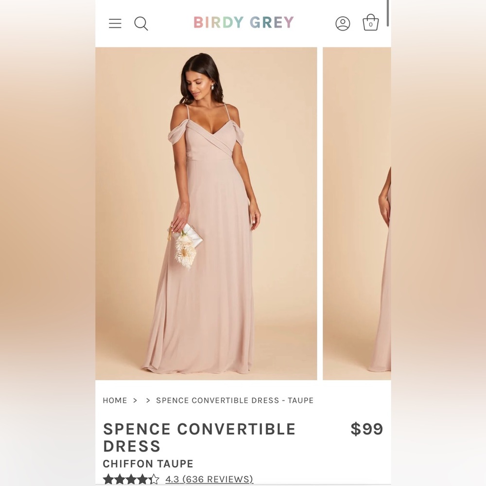 Birdy Grey Bridesmaid/Wedding Guest Dress in Taupe